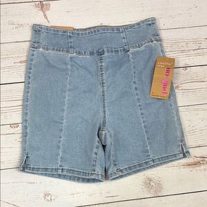 Vanilla Star Blue Elastic Waist Jean Shorts